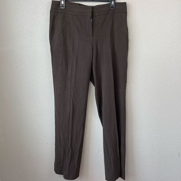 Pre-Owned Sharagano Womens Brown Slacks Size 10 - Picture 1 of 6